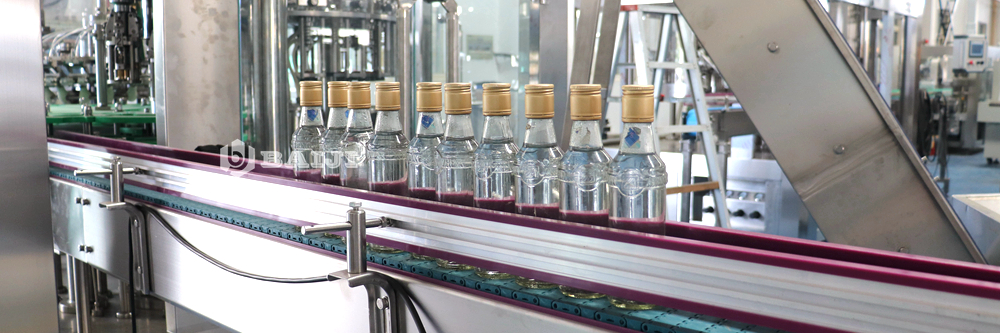 wine liquor alcoholic beverage Vodka Whisky glass bottle washing filling and capping bottling machine production line.JPG