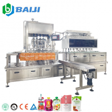 Automatic Sauce Ketchup Paste Fruit Juice Stand Up Spout Pouch Sachet Bag Filling Capping Machine