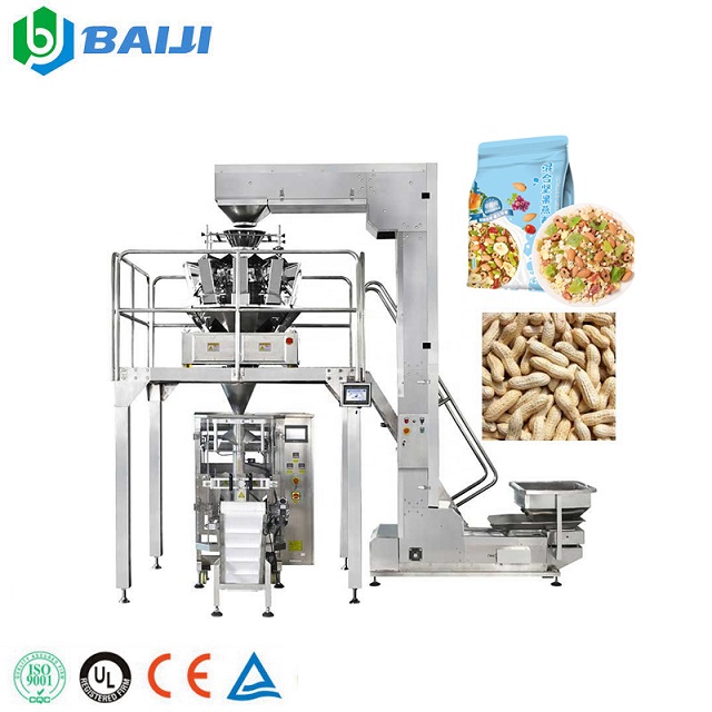 Fully Automatic Bag Sugar Rice Beans Peanut Nuts Granule Solid Filling Packing Machine
