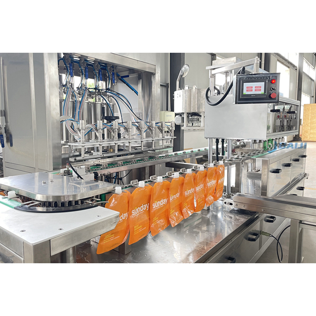 Automatic Sauce Ketchup Paste Fruit Juice Stand Up Spout Pouch Sachet Bag Filling Capping Machine