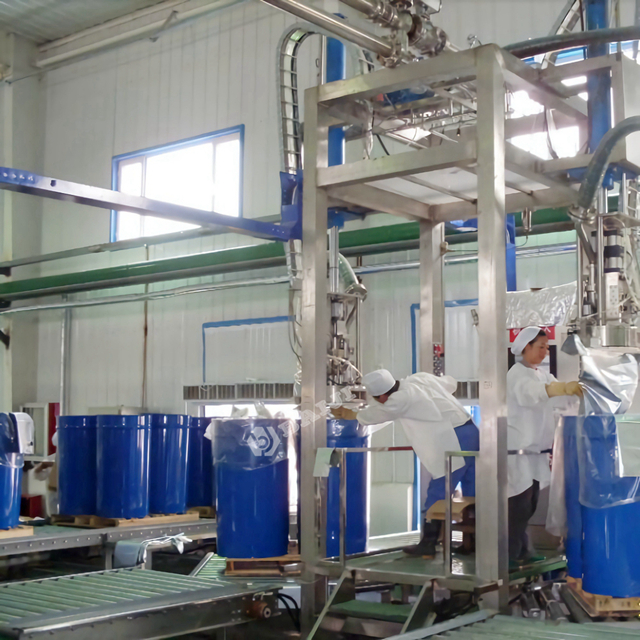 Automatic 220L Drum Aseptic Bag Concentrated Pulp Fruit Juice Filling Machine