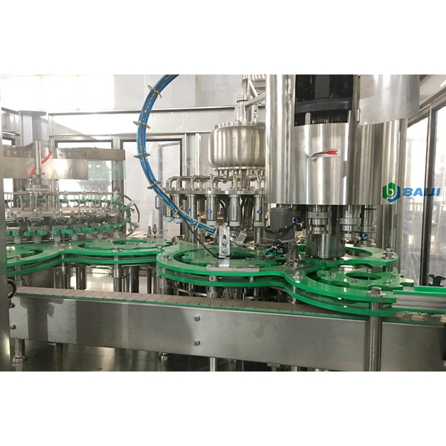 3 In 1 Glass Bottle Fruit Juice Filling Capping Machine Production Line