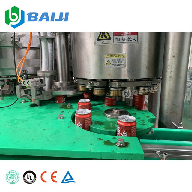 Automatic Carbonated Soft Drink Beverage Aluminum Can Filling Sealing Canning Plant Machine Line
