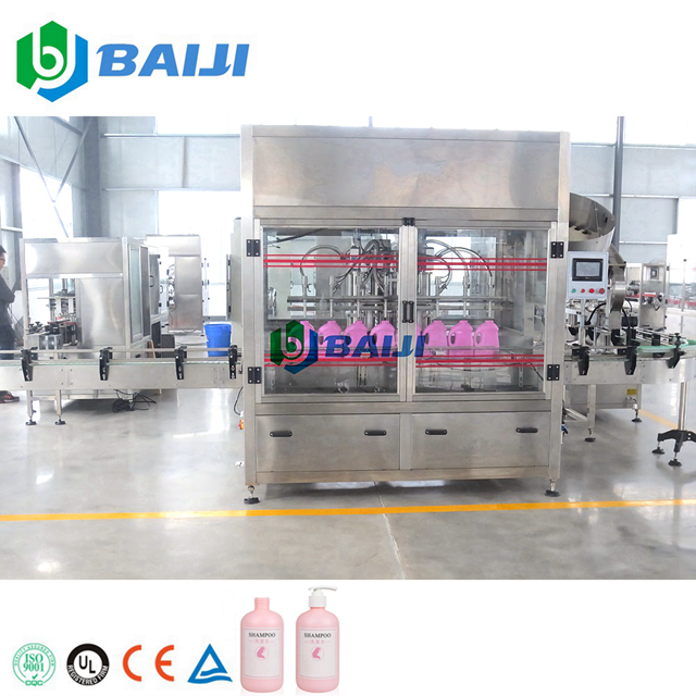 Fully Automatic Shampoo Soap Liquid Laundry Detergent Filling Capping Labeling Machine