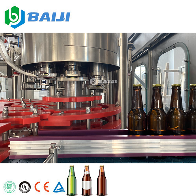 Glass Bottle Craft Beer Filling Capping Machine Line