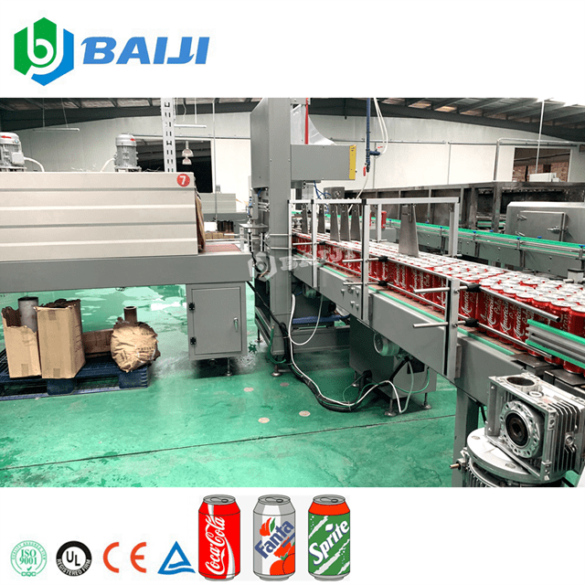 Easy Open Carbonated Water Soft Drink Beverage Aluminum Can Filling Sealing Canning Equipment Machine