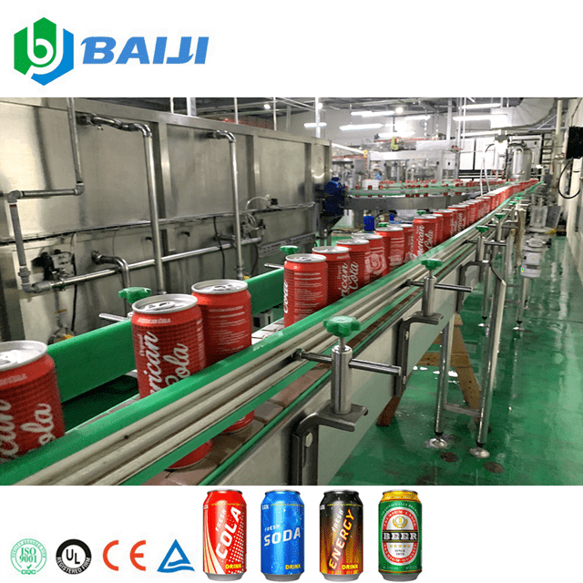 Full Automatic Aluminum Can Carbonated Drink Beverage Filling Seaming Canning Machine