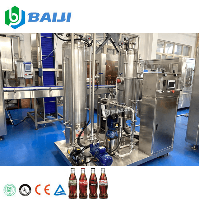 Glass Bottle Carbonated Soft Drink Sparkling Soda Water Beverage Filling Capping Machine