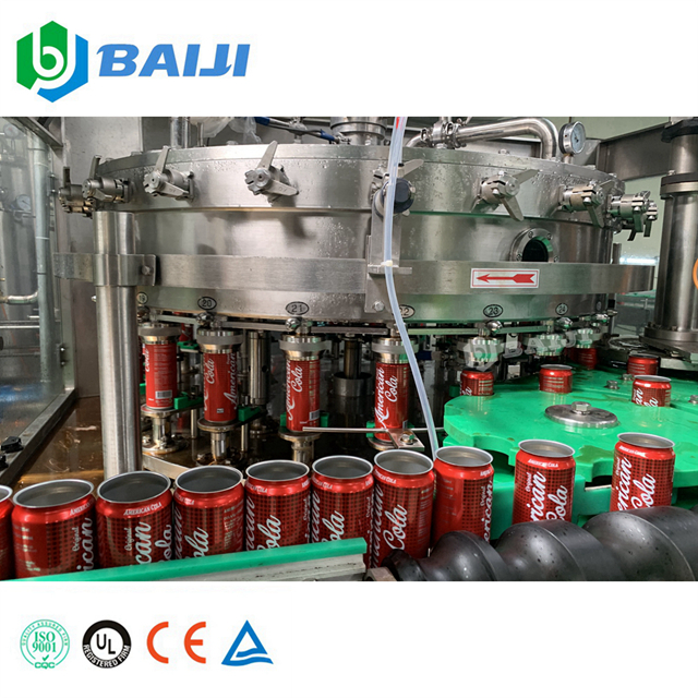 Automatic Aluminum Can Carbonated Soft Drink Beer Beverage Canning Filling Sealing Machine Line