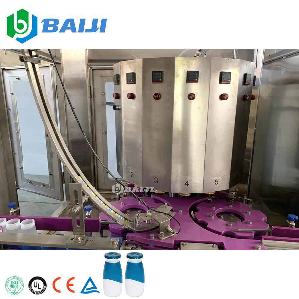 Automatic HDPE Bottle Fruit Yogurt Filling And Sealing Machine Production Line