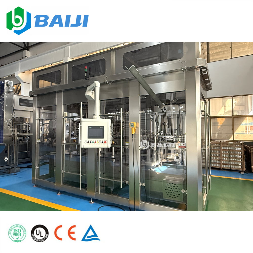 Automatic Aluminum Can Carbonated Soft Drink Beverage Beer Canning Filling Seaming Line Machine